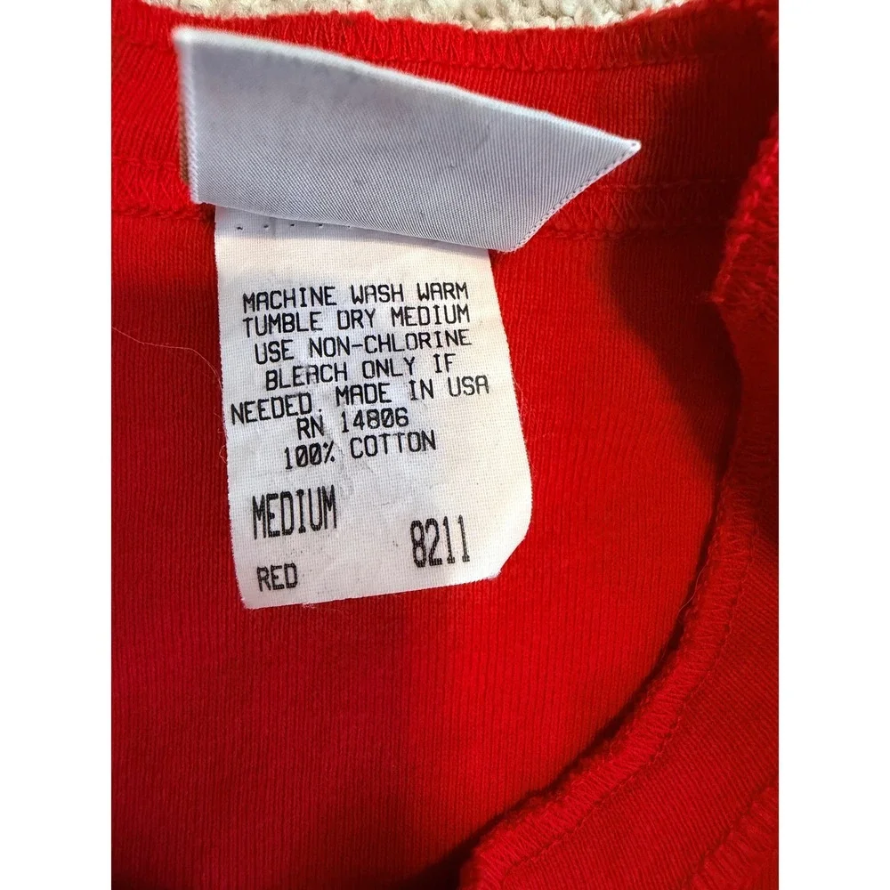 Carhartt Mens Medium Red Cotton Thermal Union Suit USA Made Vintage 8211